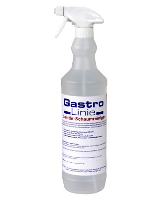 Seeger GastroLine Sanitär Küchen Fliesen Waschbecken Edelstahl Glas Armaturen Schaumreiniger 1 Liter Sprühflasche