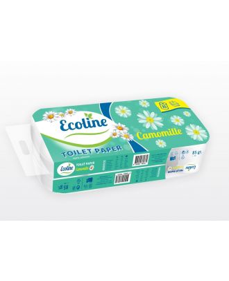 Ecoline 50 Toilettenpapier 3-lagig Klopapier WC-Papier weiß Zellstoff 150 Blatt
