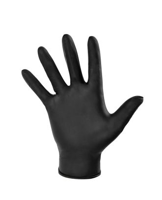 100 Schwarz Nitrilhandschuhe Nitril-Untersuchungshandschuhe Handschuhe puderfrei