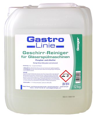 Seeger GastroLine Geschirr-Reiniger für Gläserspülmaschinen Phosphat- und Chlorfrei 12 kg Kanister