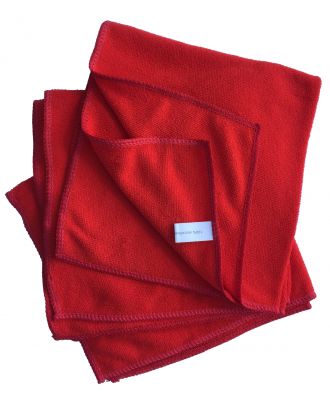 Mikrofasertücher Reinigungstuch Fenstertuch Poliertuch rot 40x40 cm 10er Pack waschbar bis max. 60 Grad