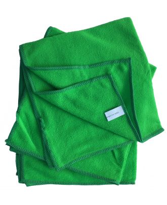 Mikrofasertücher Reinigungstuch Fenstertuch Poliertuch grün 40x40 cm 10er Pack waschbar bis max. 60 Grad
