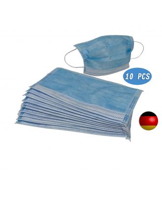 50x Einweg Maske Gesichtsmaske Vlies Einwegmaske Mundschutz Staubschutz blau