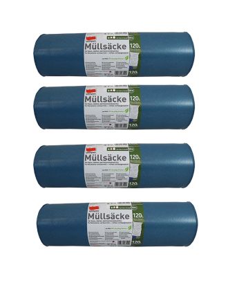 200 Müllsäcke 120 Liter Abfallsäcke Extra Stark Extra Dick Blau reißfest