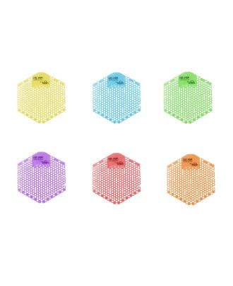 Urinal Einsatz für Urinale Kunststoff WAVE 3D - blau grün violet orange rot